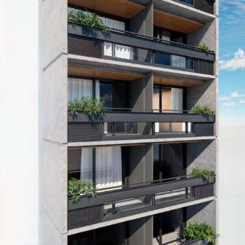 Fachada Edifício híbrido em Ipanema