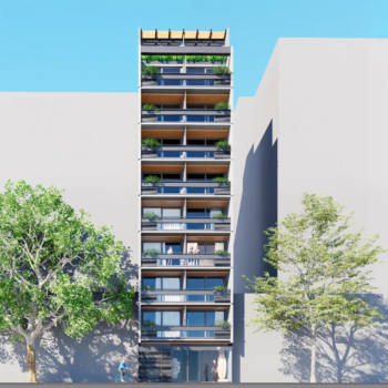 Fachada Edifício híbrido em Ipanema